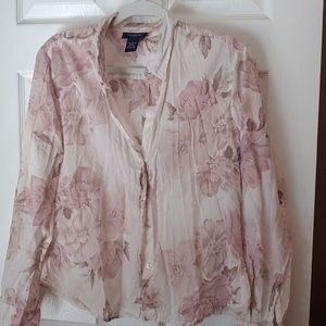 Cotton long sleeve blouse Size Large